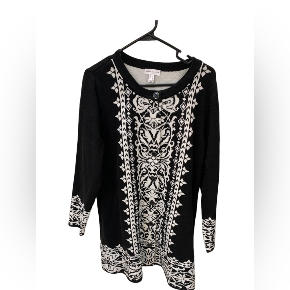 Black and White button down sweater